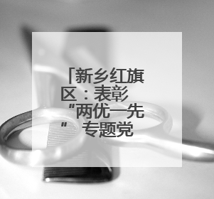 新乡红旗区：表彰 “两优一先” 专题党课赋能高质量发展