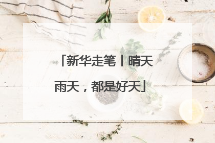 新华走笔丨晴天雨天，都是好天
