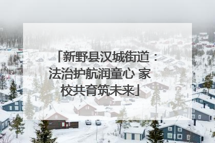 新野县汉城街道：法治护航润童心 家校共育筑未来