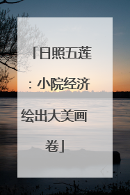 日照五莲：小院经济绘出大美画卷