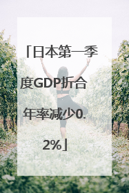 日本第一季度GDP折合年率减少0.2%