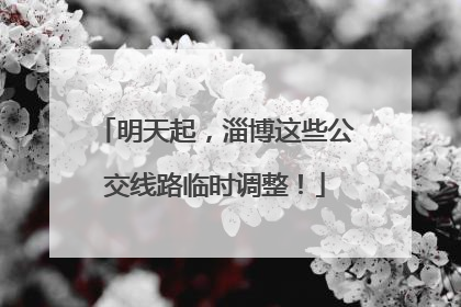 明天起，淄博这些公交线路临时调整！