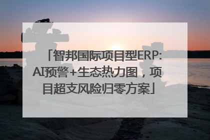 智邦国际项目型ERP:AI预警+生态热力图，项目超支风险归零方案