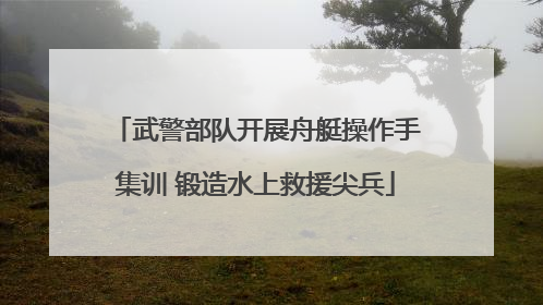 武警部队开展舟艇操作手集训 锻造水上救援尖兵