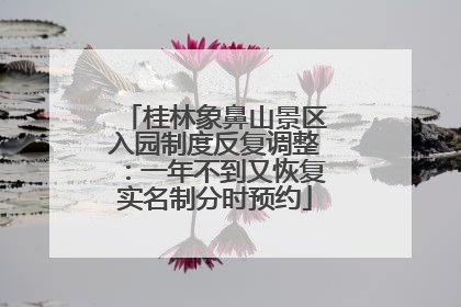 桂林象鼻山景区入园制度反复调整：一年不到又恢复实名制分时预约