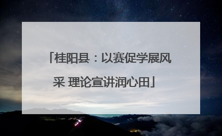 桂阳县：以赛促学展风采 理论宣讲润心田