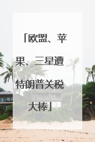 欧盟、苹果、三星遭特朗普关税大棒