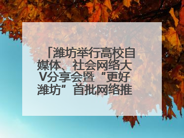 潍坊举行高校自媒体、社会网络大V分享会暨“更好潍坊”首批网络推介官聘任仪式