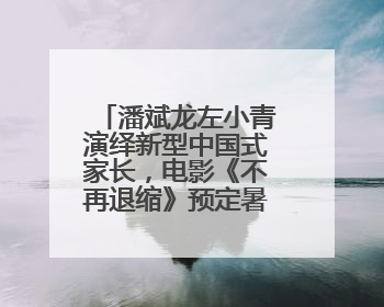 潘斌龙左小青演绎新型中国式家长，电影《不再退缩》预定暑期档