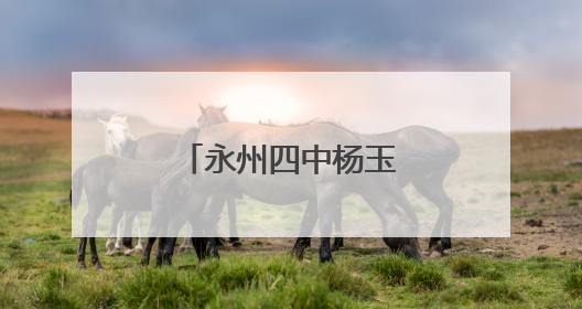 永州四中杨玉君：轮椅拐杖和雪山之水的光