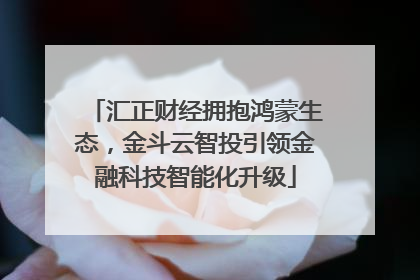 汇正财经拥抱鸿蒙生态，金斗云智投引领金融科技智能化升级