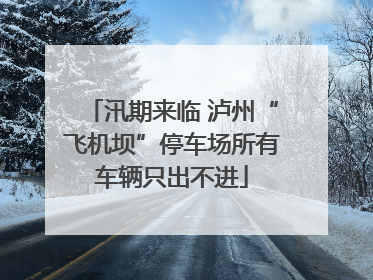 汛期来临 泸州“飞机坝”停车场所有车辆只出不进