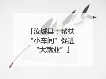 汝城县：帮扶“小车间”促进“大就业”