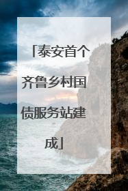 泰安首个齐鲁乡村国债服务站建成