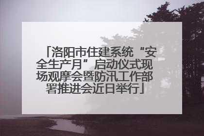 洛阳市住建系统“安全生产月”启动仪式现场观摩会暨防汛工作部署推进会近日举行