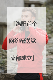 洛阳首个网约配送党支部成立