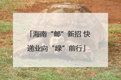 海南“邮”新招 快递业向“绿”前行