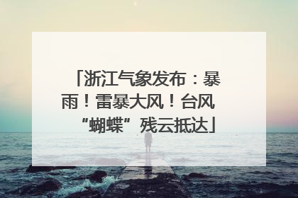 浙江气象发布：暴雨！雷暴大风！台风“蝴蝶”残云抵达