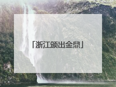 浙江颁出金鼎