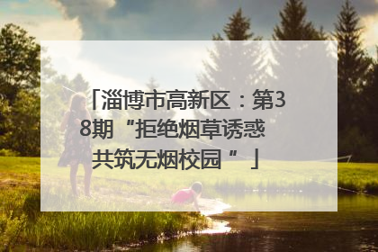 淄博市高新区：第38期“拒绝烟草诱惑 共筑无烟校园 ”