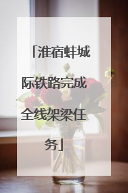 淮宿蚌城际铁路完成全线架梁任务