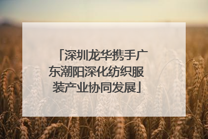 深圳龙华携手广东潮阳深化纺织服装产业协同发展