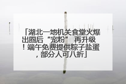 湖北一地机关食堂火爆出圈后“宠粉” 再升级！端午免费提供粽子盐蛋，部分人可八折