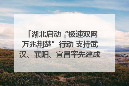 湖北启动“极速双网 万兆荆楚”行动 支持武汉、襄阳、宜昌率先建成“万兆先锋城市”