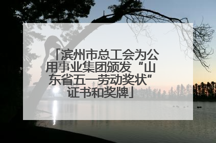 滨州市总工会为公用事业集团颁发“山东省五一劳动奖状”证书和奖牌