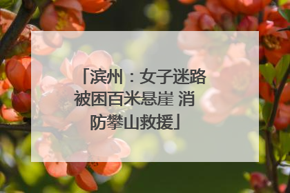 滨州：女子迷路被困百米悬崖 消防攀山救援
