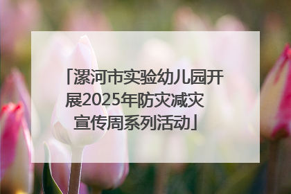 漯河市实验幼儿园开展2025年防灾减灾宣传周系列活动