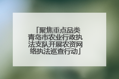 聚焦重点品类 青岛市农业行政执法支队开展农资网络执法巡查行动