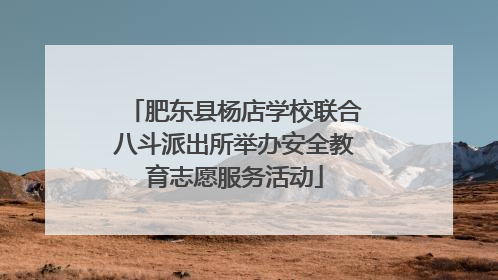 肥东县杨店学校联合八斗派出所举办安全教育志愿服务活动