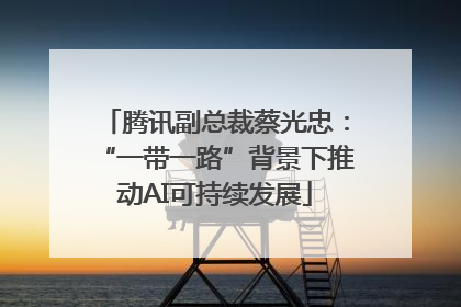 腾讯副总裁蔡光忠：“一带一路”背景下推动AI可持续发展