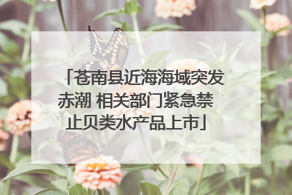 苍南县近海海域突发赤潮 相关部门紧急禁止贝类水产品上市