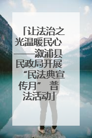 让法治之光温暖民心——溆浦县民政局开展“民法典宣传月” 普法活动