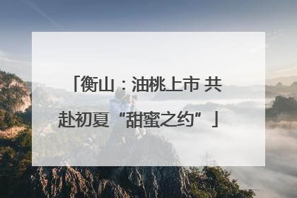 衡山：油桃上市 共赴初夏“甜蜜之约”