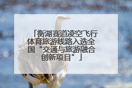 衡湖赛道凌空飞行体育旅游线路入选全国“交通与旅游融合创新项目”