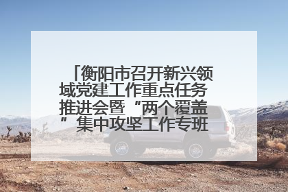 衡阳市召开新兴领域党建工作重点任务推进会暨“两个覆盖”集中攻坚工作专班 第一次会议