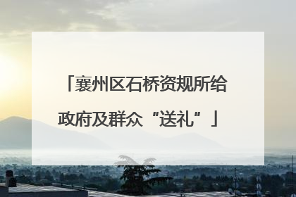 襄州区石桥资规所给政府及群众“送礼”