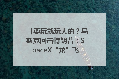 要玩就玩大的？马斯克回击特朗普：SpaceX“龙”飞船将立即退役！