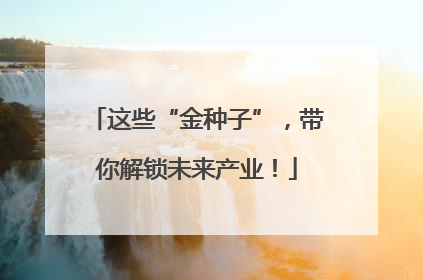 这些“金种子”，带你解锁未来产业！