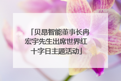 贝昂智能董事长冉宏宇先生出席世界红十字日主题活动