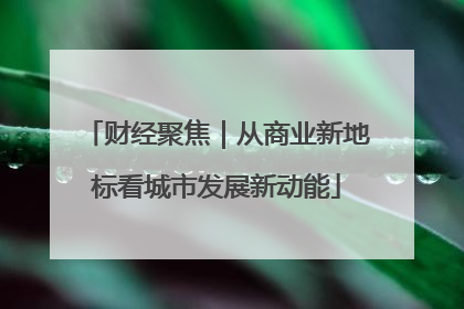 财经聚焦｜从商业新地标看城市发展新动能