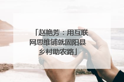 赵艳芳：用互联网思维铺就固阳县乡村助农路