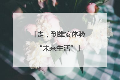 走，到雄安体验“未来生活”