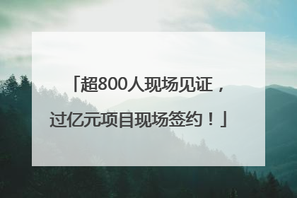 超800人现场见证，过亿元项目现场签约！