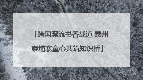 跨国漂流书香载道 泰州柬埔寨童心共筑知识桥