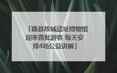 路县故城遗址博物馆迎来首批游客 每天安排4场公益讲解