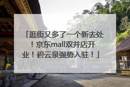 逛街又多了一个新去处！京东mall双井店开业！碧云泉强势入驻！
